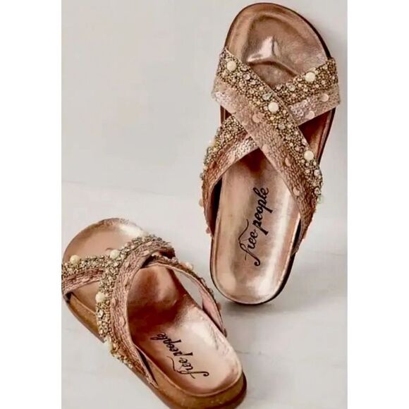 Free People Shoes - Free People Rose Gold Sandals